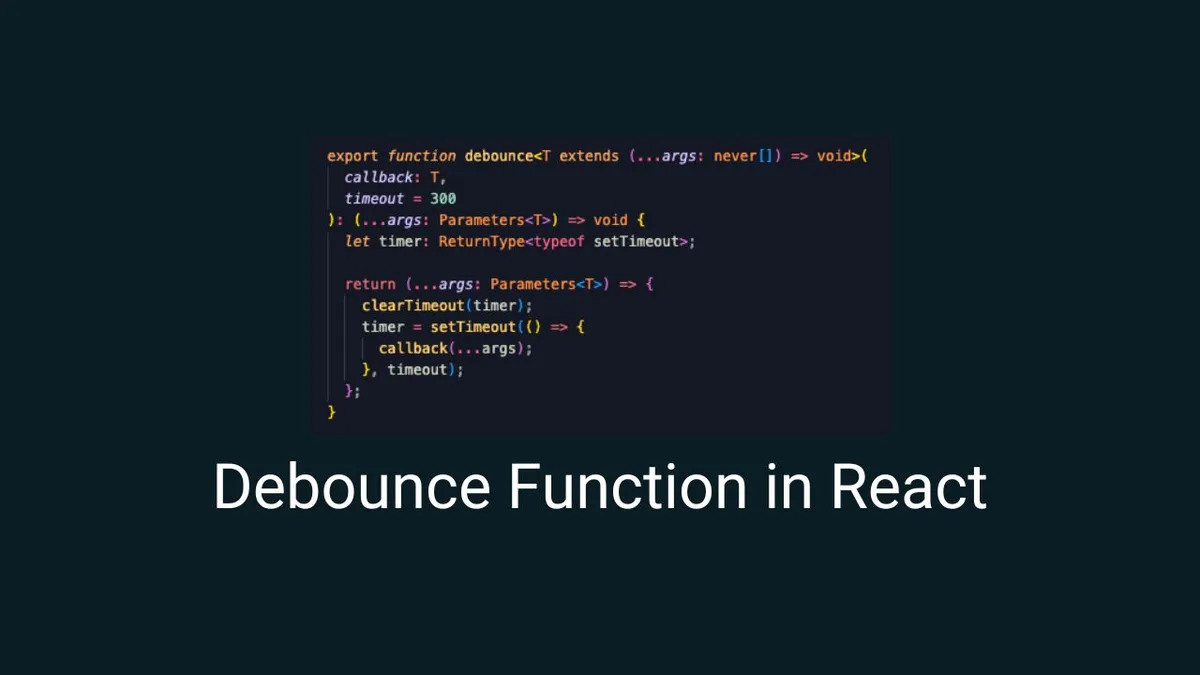 Use debounce function javascript in your React